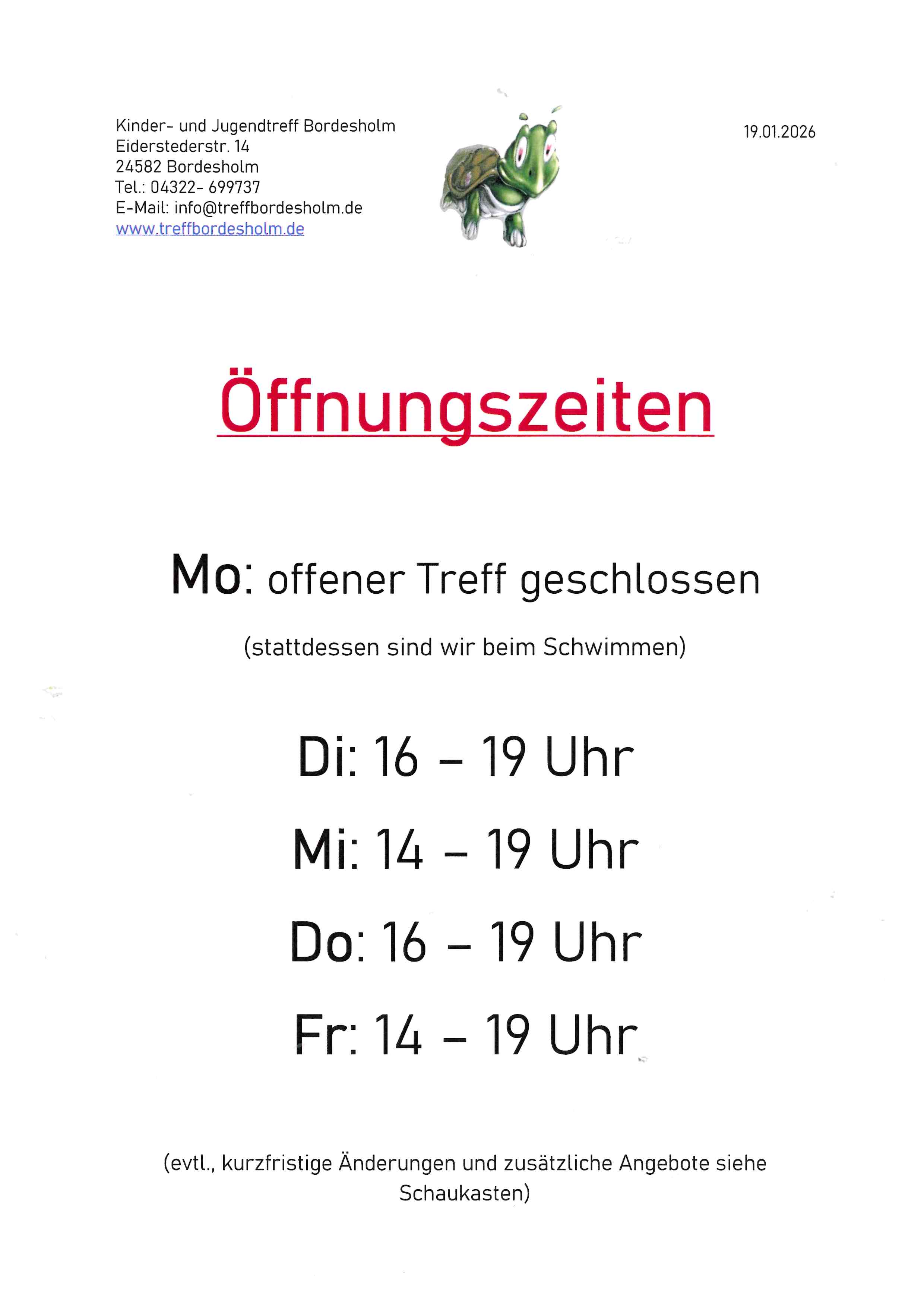 �ffnungszeiten
